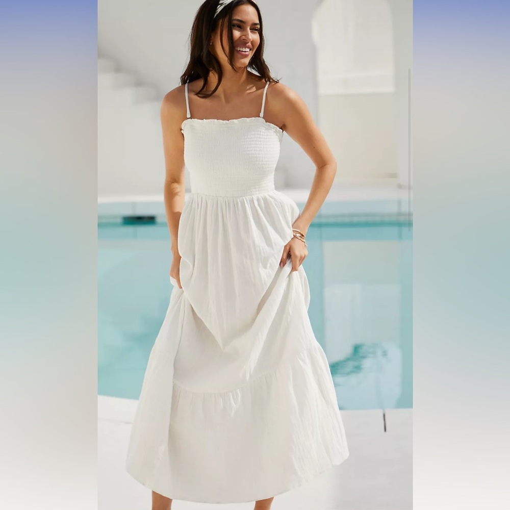 Anthropologie Marisol Smocked Maxi Dress